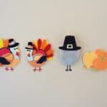 Felt turkey Thanksgiving decoration