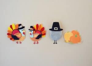 Felt turkey Thanksgiving decoration 